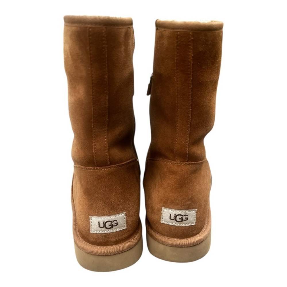 UGG Mid Suede Boot Chestnut Celvin 1118957 Zip Shearling Winter Women’s Size 10 - Picture 4 of 16